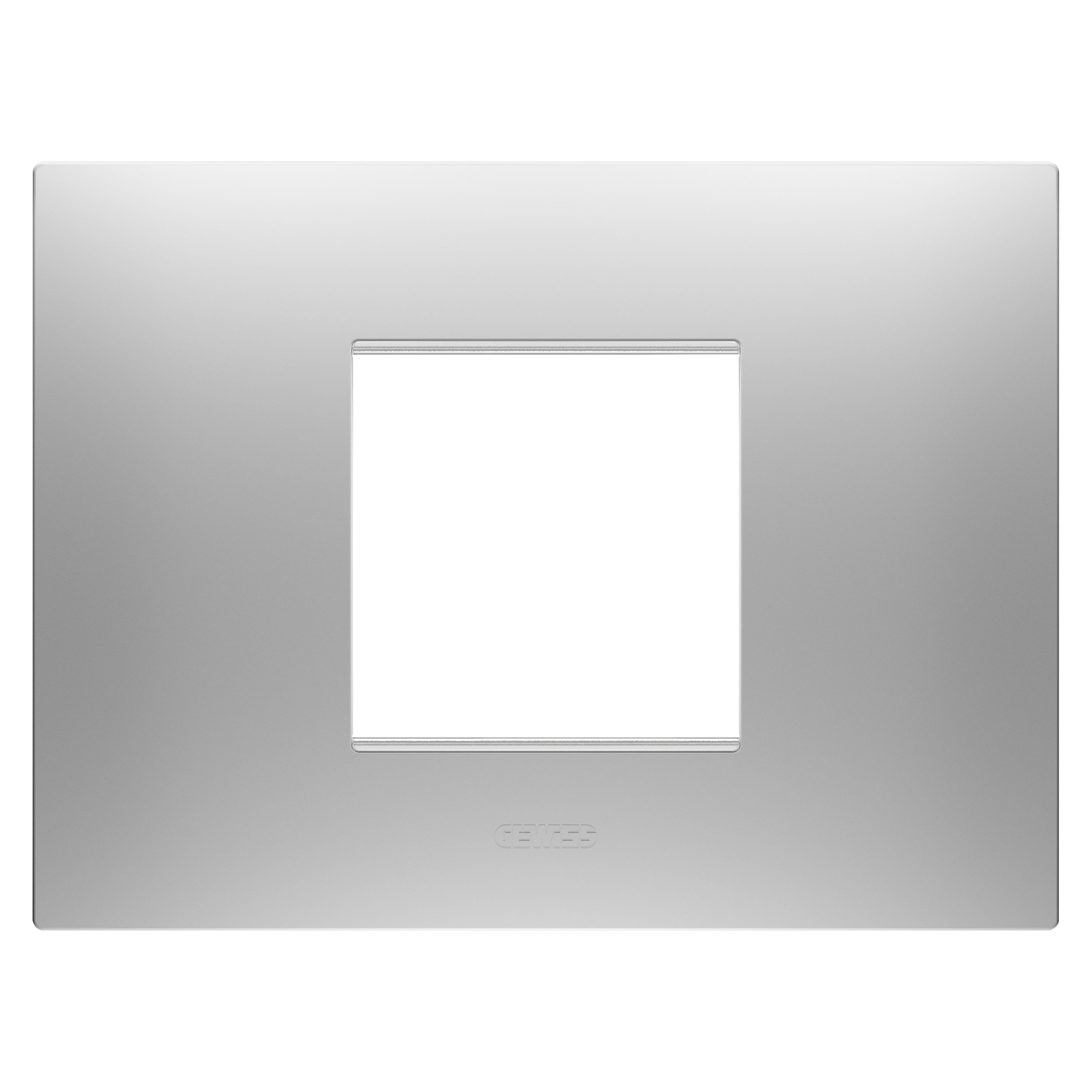 Gewiss - PLAQUE EGO RECT. 2P GRIS MAGNÉTIQUE