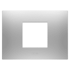 Gewiss - PLAQUE APPAREILLAGE EGO RECT. 2P GRIS MAGNÉTIQUE - GW16002GR