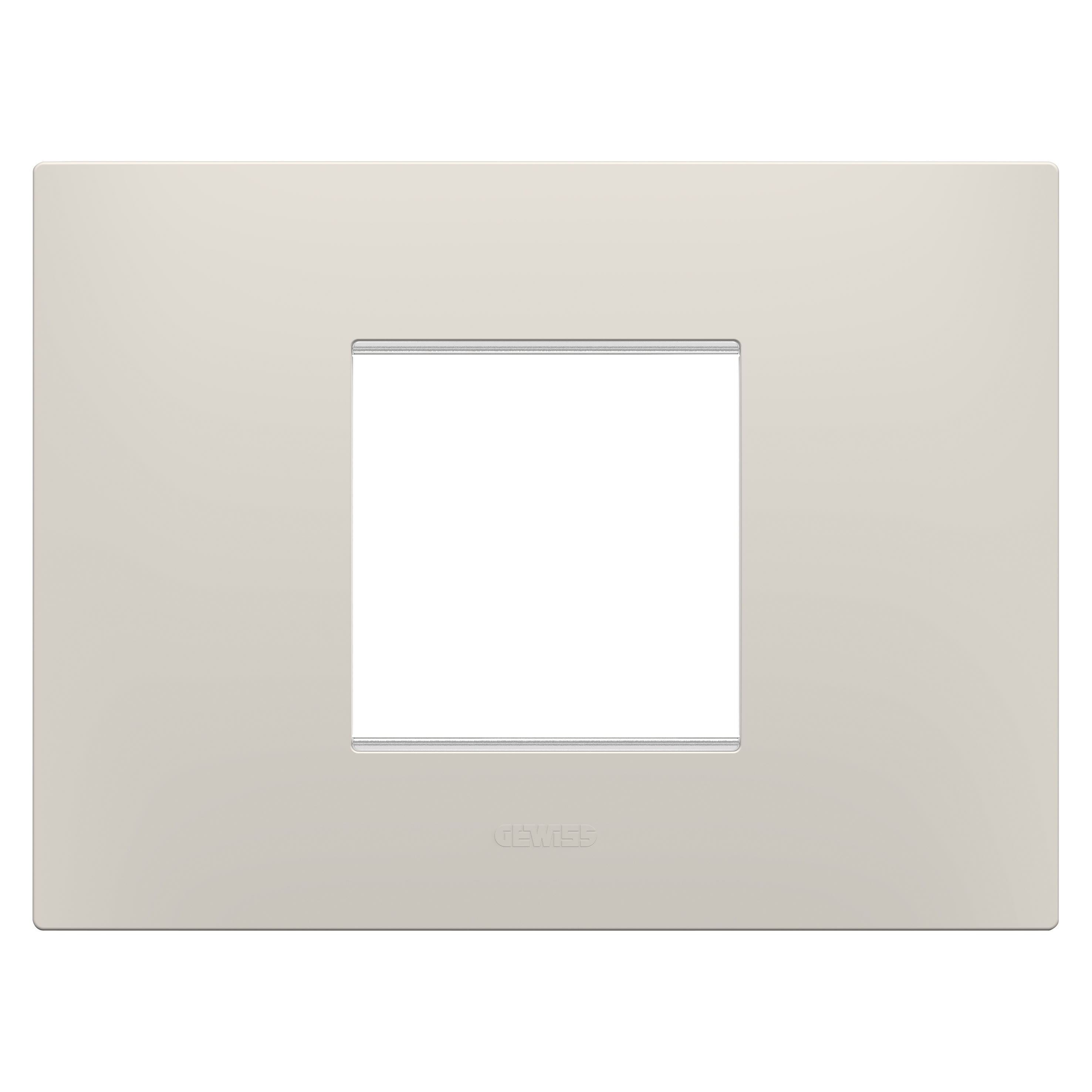 Gewiss - PLAQUE EGO RECT. 2P BEIGE NATUREL