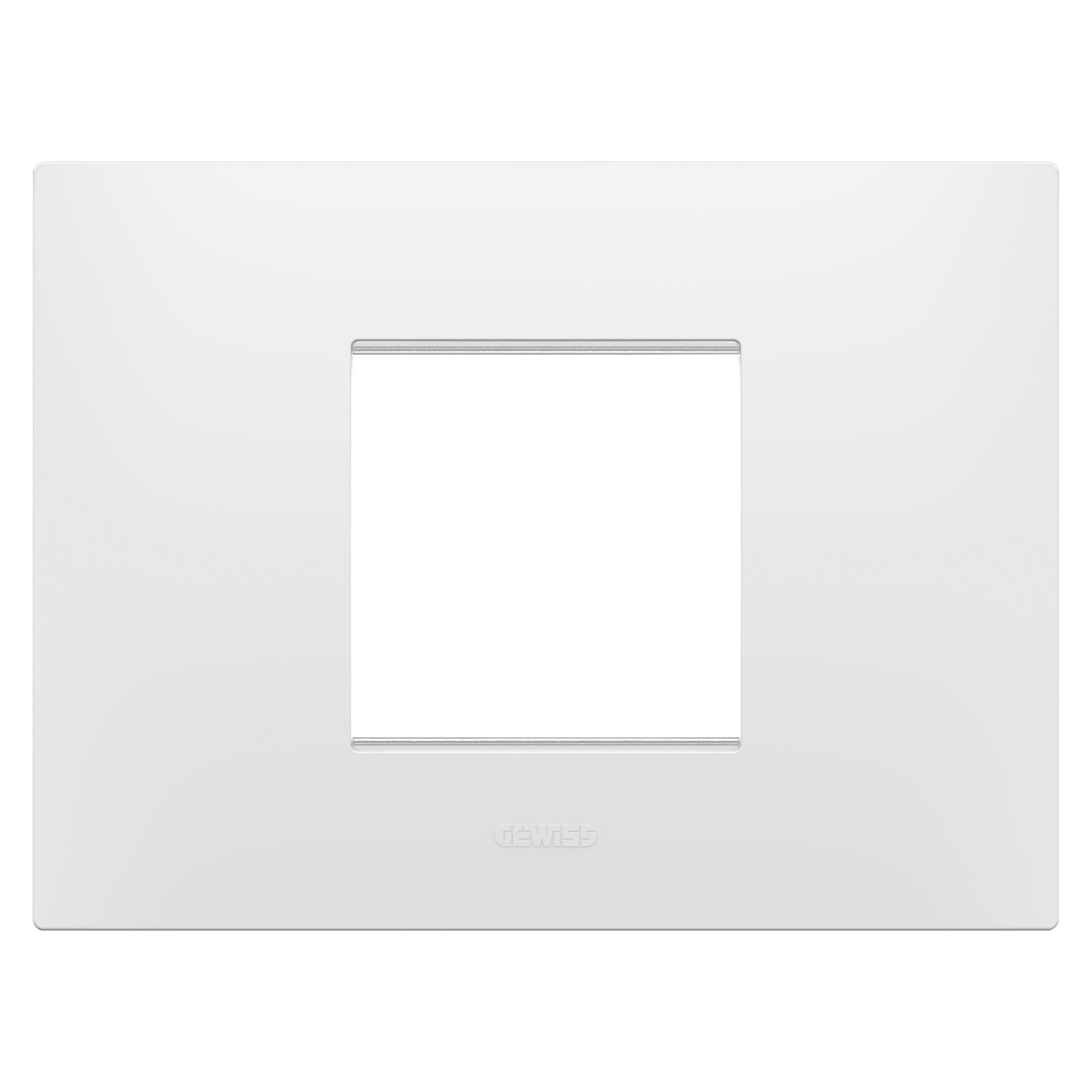 Gewiss - PLAQUE EGO RECTANGULAIRE 2P BLANC SATIN