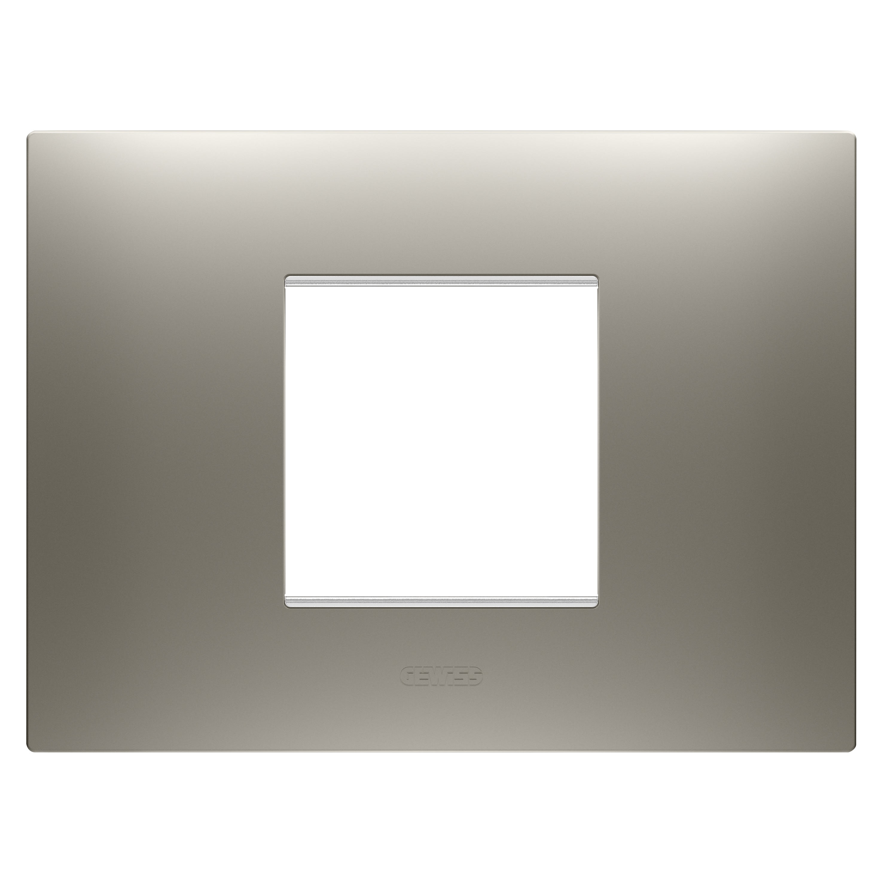 Gewiss - PLAQUE EGO RECTANGULAIRE 2P ACIER