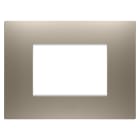 Gewiss - PLAQUE APPAREILLAGE EGO RECTANGULAIRE 3P BRONZE CLAIR - GW16003BR