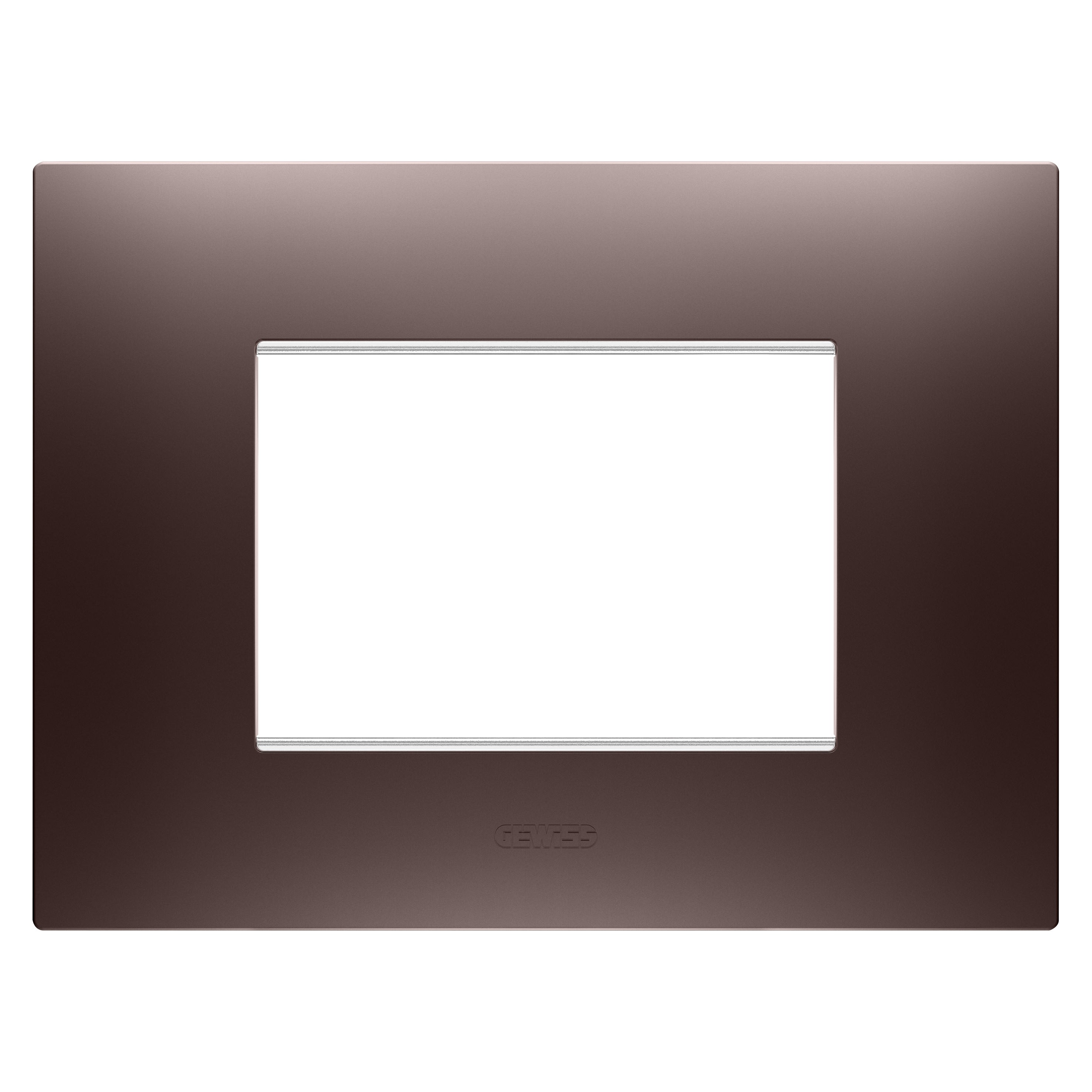 Gewiss - PLAQUE EGO RECTANGULAIRE 3P CUIVRE