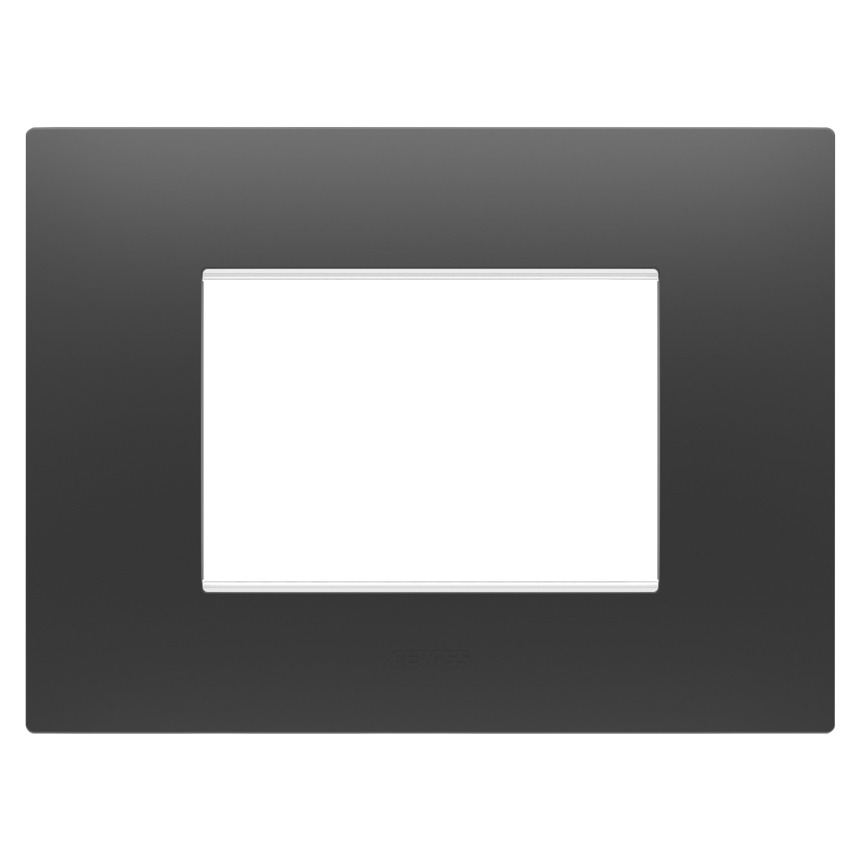 Gewiss - PLAQUE EGO RECTANGULAIRE 3P NOIR