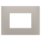 Gewiss - PLAQUE EGO RECTANGULAIRE 3P SABLE FONCÉ