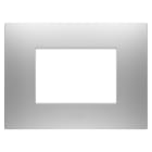 Gewiss - PLAQUE EGO RECT. 3P GRIS MAGNÉTIQUE