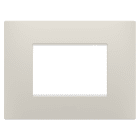 Gewiss - PLAQUE APPAREILLAGE EGO RECT. 3P BEIGE NATUREL - GW16003NB