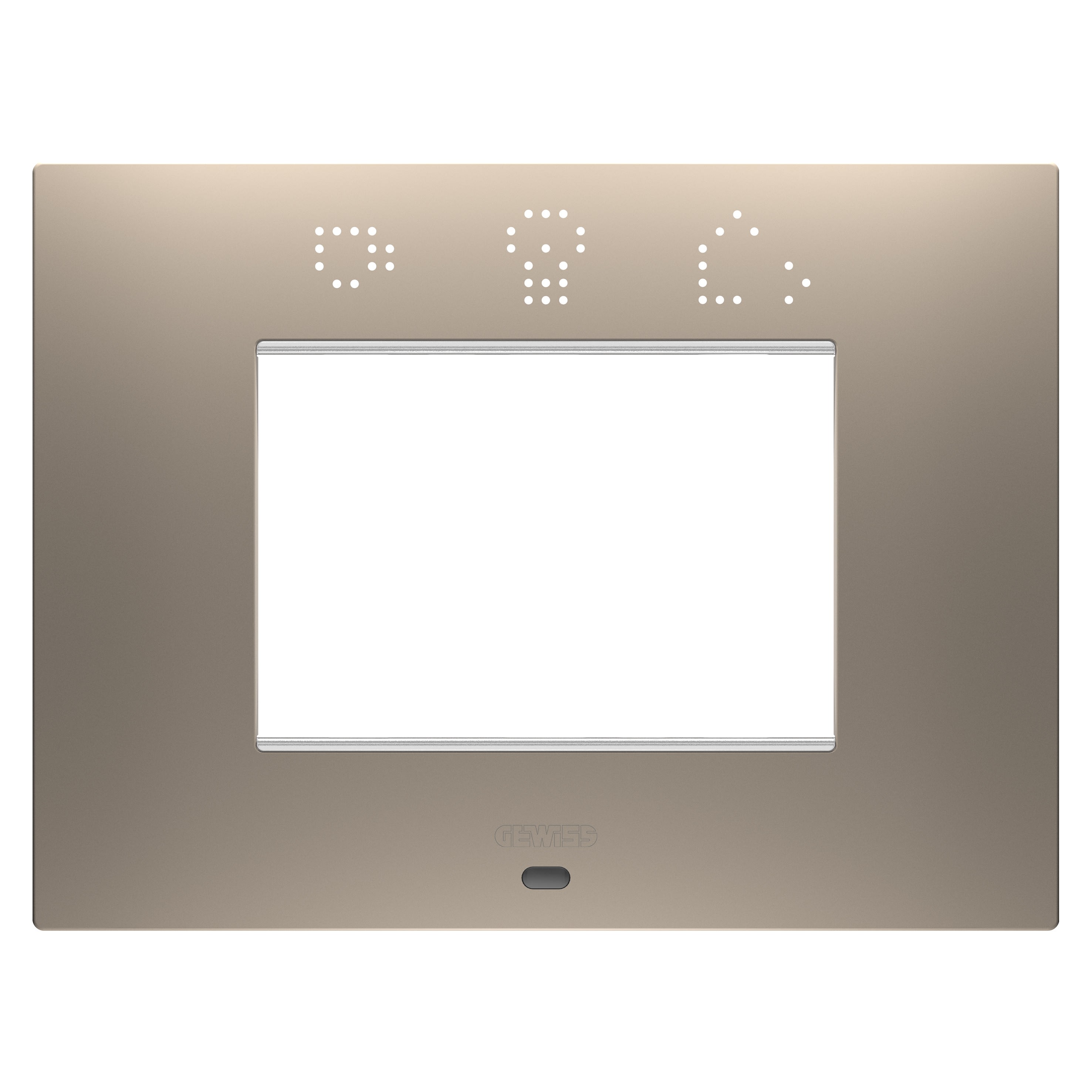 Gewiss - PLAQUE EGO SMART RECT. 3P BRONZE CLAIR
