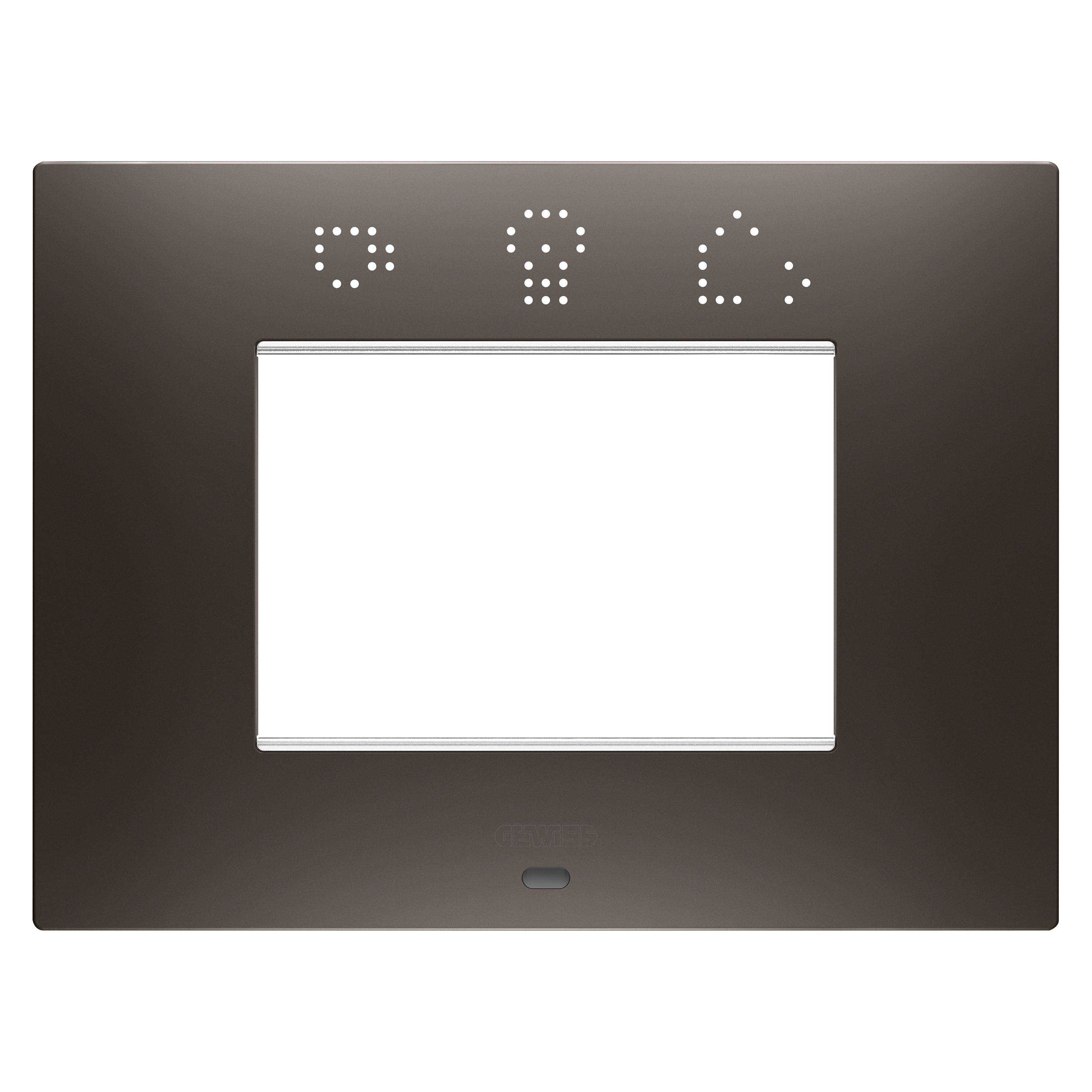 Gewiss - PLAQUE EGO SMART RECT. 3P TEINTE MARRON
