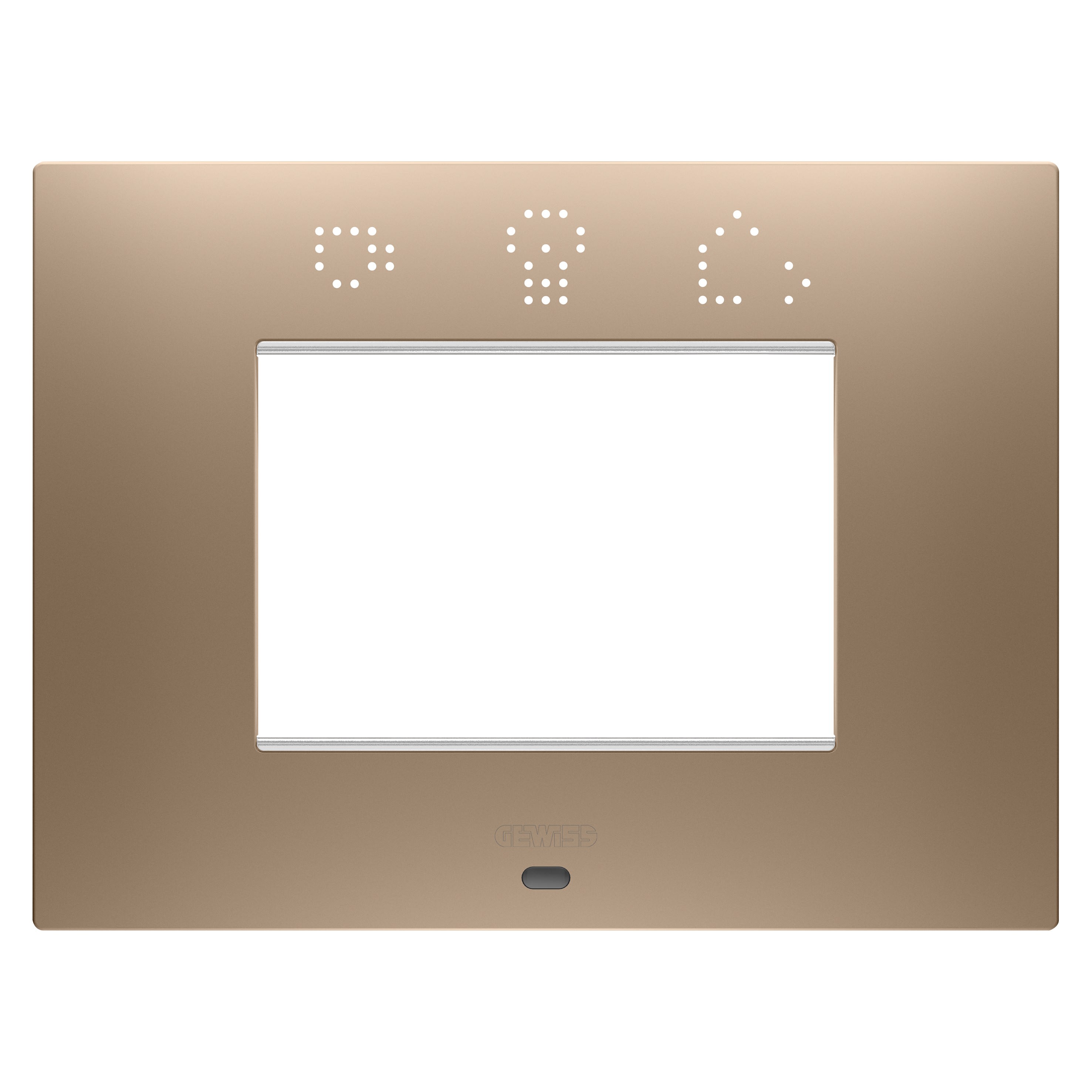 Gewiss - PLAQUE EGO SMART RECT. 3P CUIVRE DOUX
