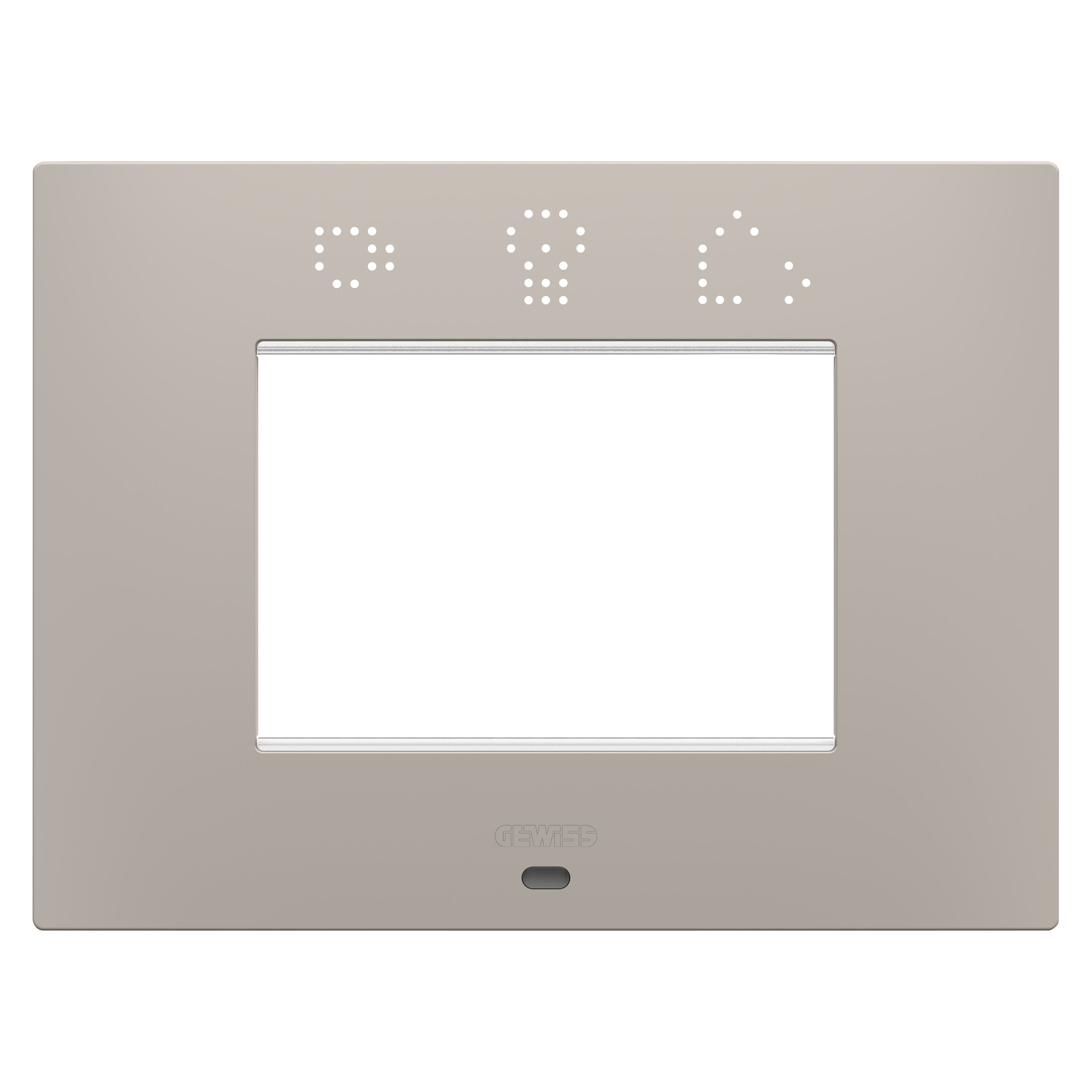 Gewiss - PLAQUE EGO SMART RECT. 3P SABLE FONCÉ