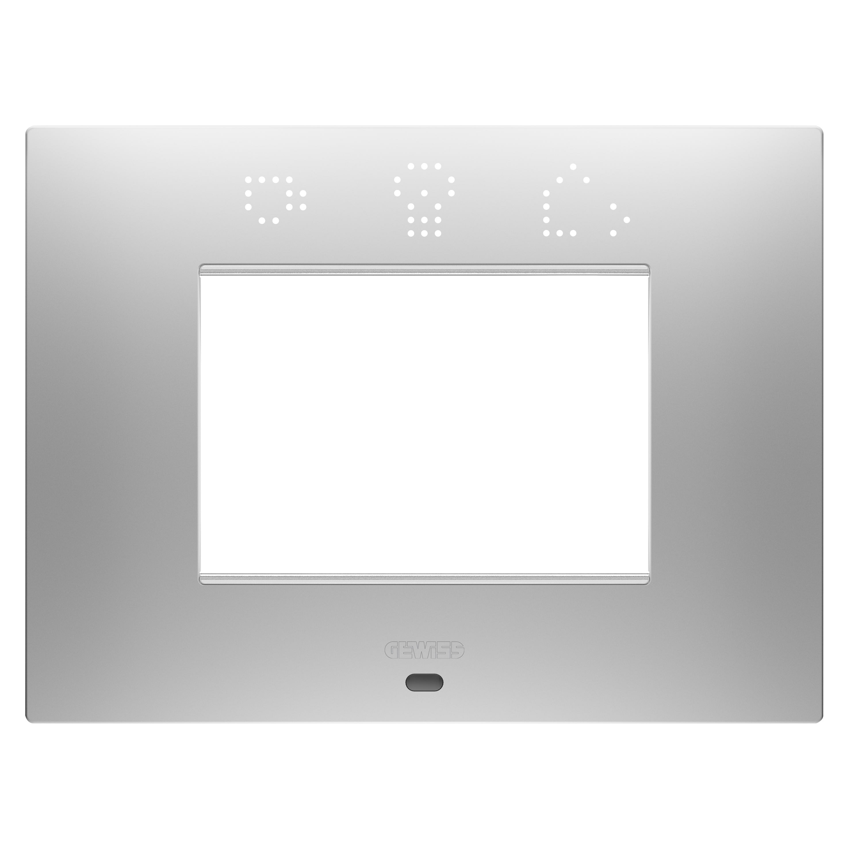 Gewiss - PLAQUE EGO SMART RECT. 3P GRIS