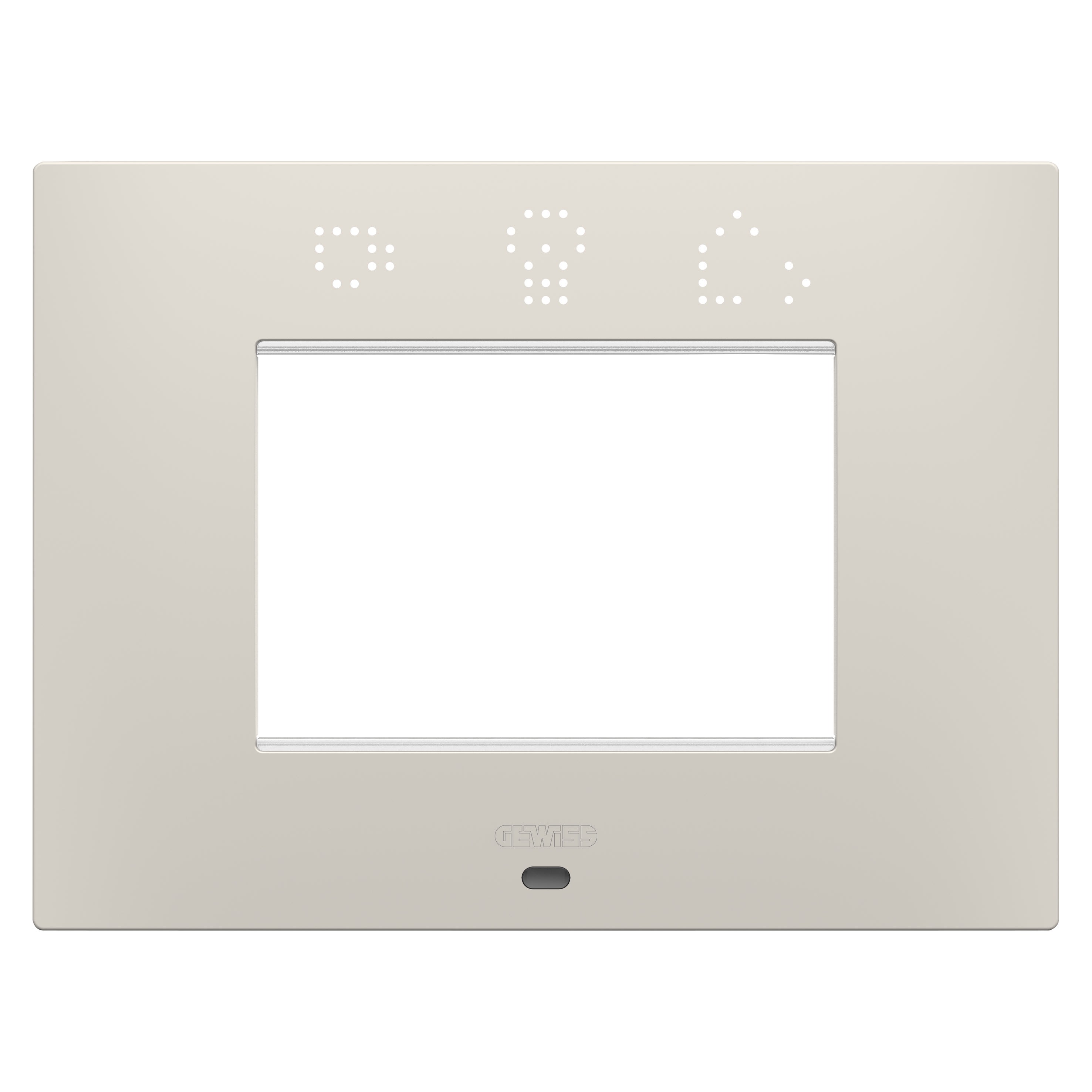 Gewiss - PLAQUE EGO SMART RECT. 3P BEIGE NATUREL