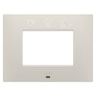 Gewiss - PLAQUE EGO SMART RECT. 3P BEIGE NATUREL