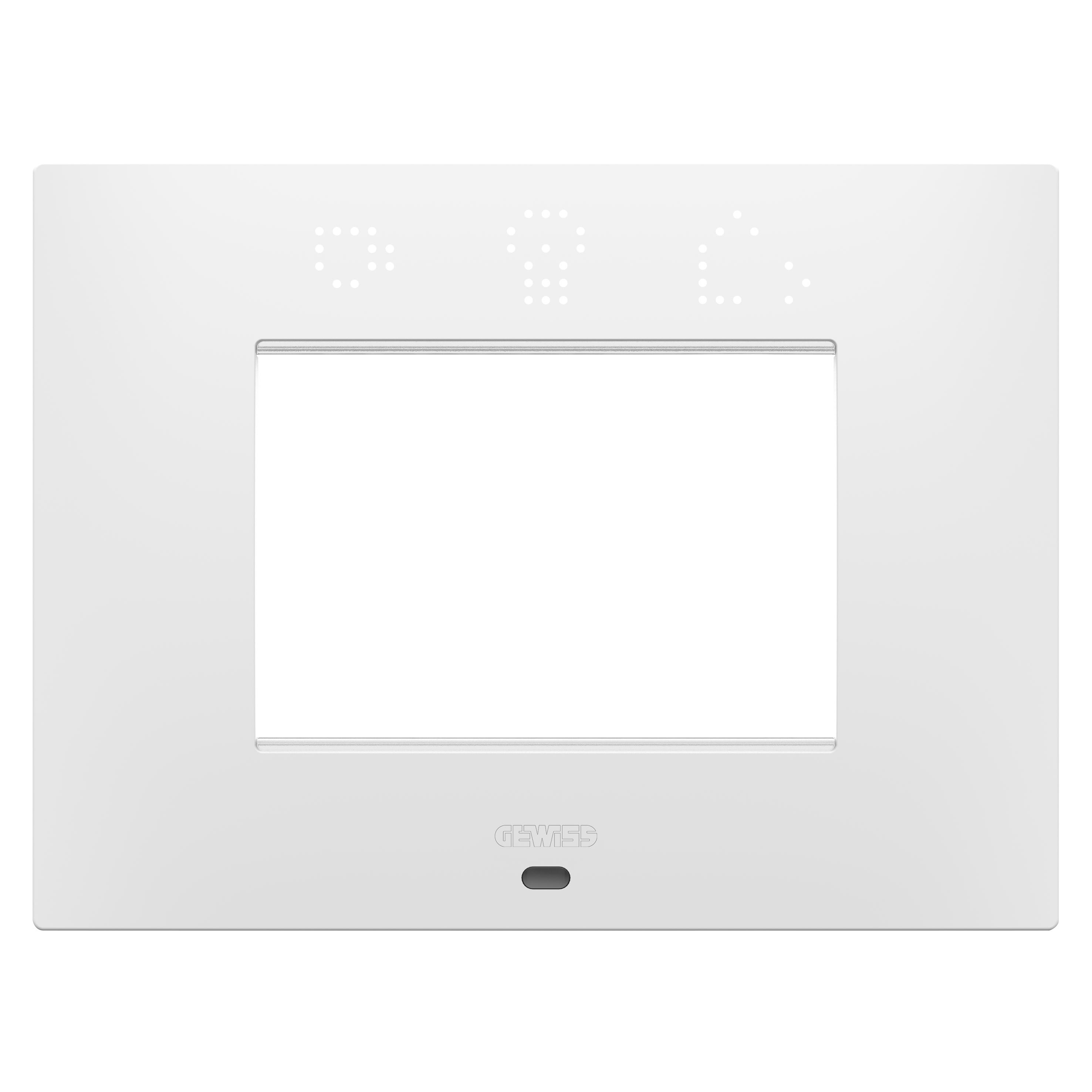 Gewiss - PLAQUE EGO SMART RECT. 3P BLANC SATIN