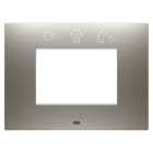 Gewiss - PLAQUE EGO SMART RECTANGULAIRE 3P ACIER