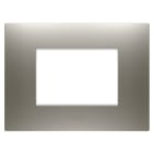 Gewiss - PLAQUE EGO RECTANGULAIRE 3P ACIER