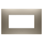 Gewiss - PLAQUE EGO RECTANGULAIRE 4P BRONZE CLAIR