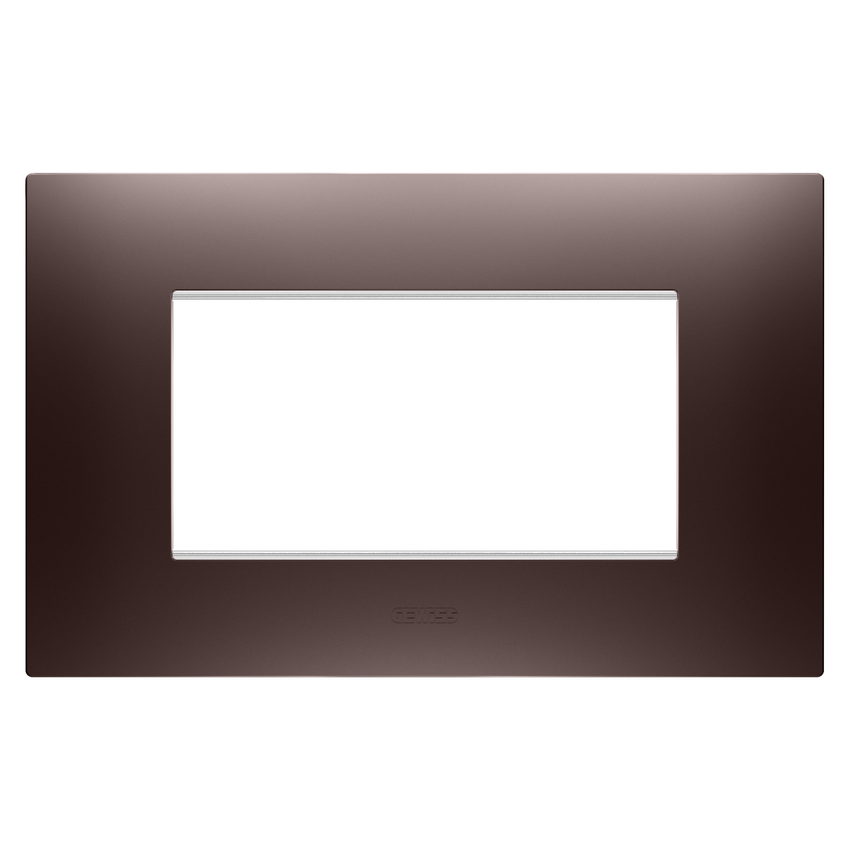 Gewiss - PLAQUE EGO RECTANGULAIRE 4P CUIVRE