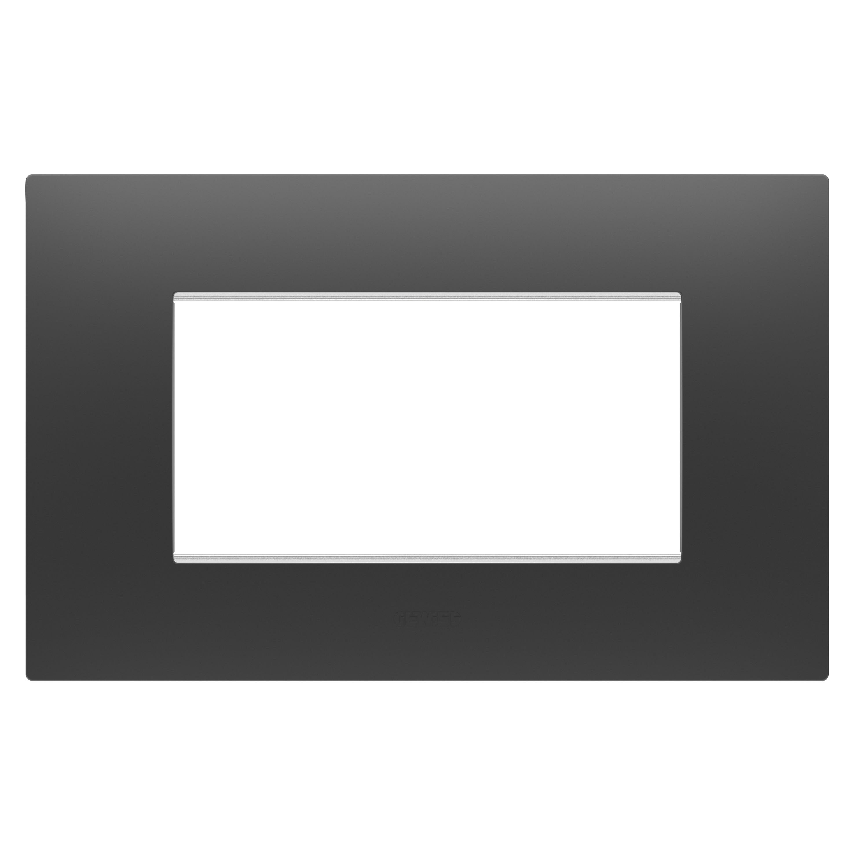 Gewiss - PLAQUE EGO RECTANGULAIRE 4P NOIR