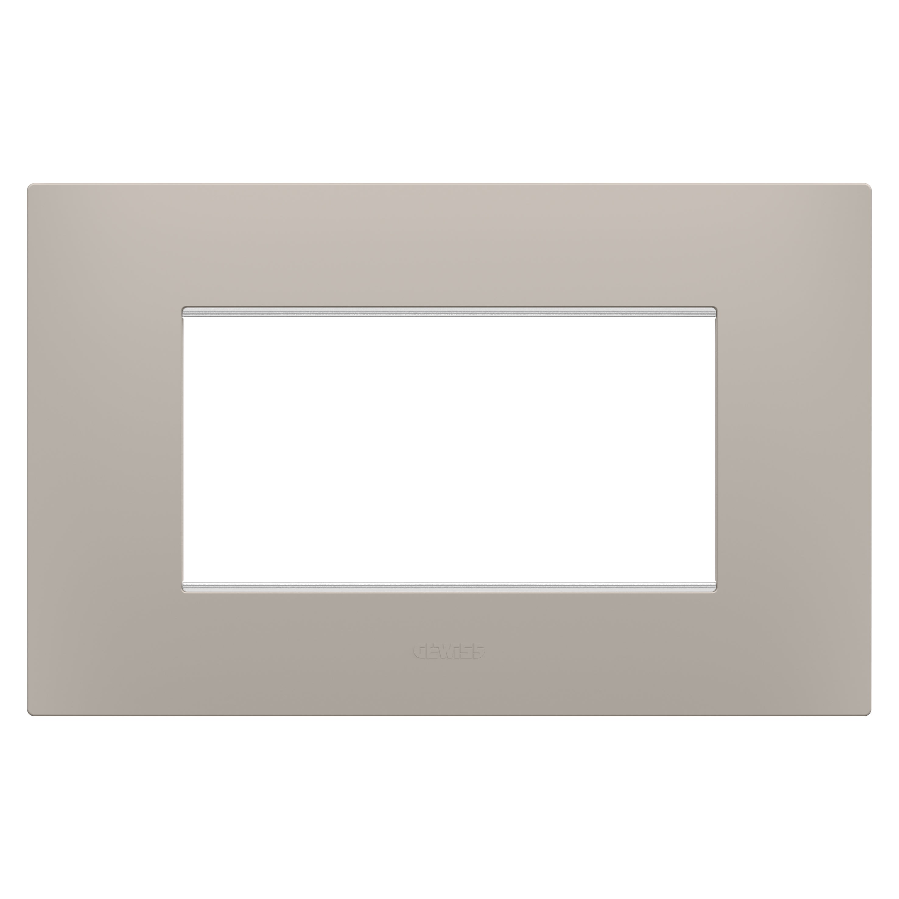 Gewiss - PLAQUE EGO RECTANGULAIRE 4P SABLE FONCÉ