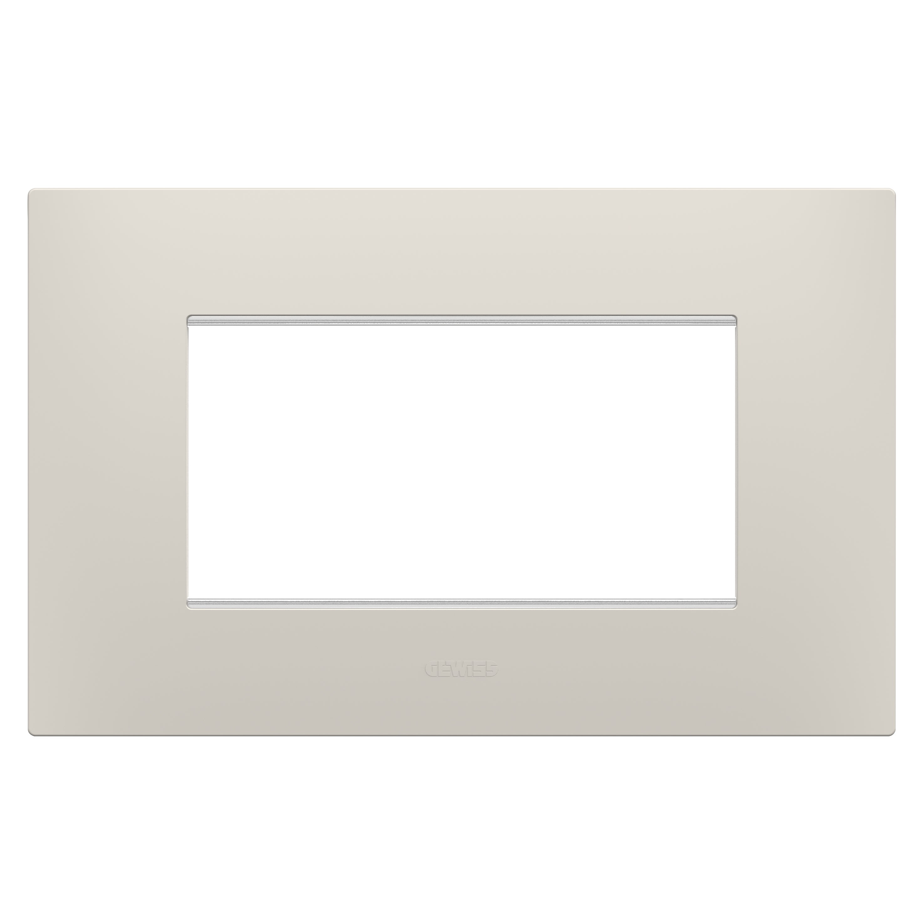 Gewiss - PLAQUE EGO RECT. 4P BEIGE NATUREL