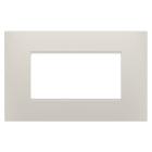 Gewiss - PLAQUE EGO RECT. 4P BEIGE NATUREL