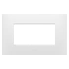Gewiss - PLAQUE APPAREILLAGE EGO RECTANGULAIRE 4P BLANC SATIN - GW16004PW