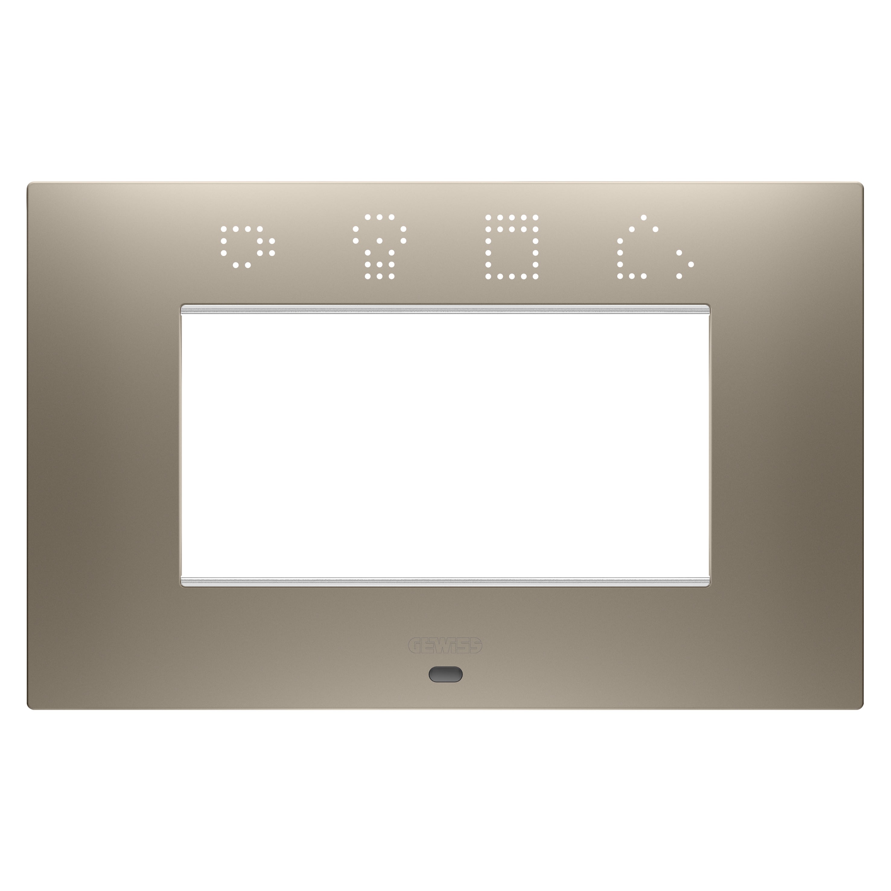 Gewiss - PLAQUE EGO SMART RECT. 4P BRONZE CLAIR