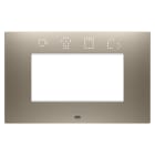 Gewiss - PLAQUE EGO SMART RECT. 4P BRONZE CLAIR
