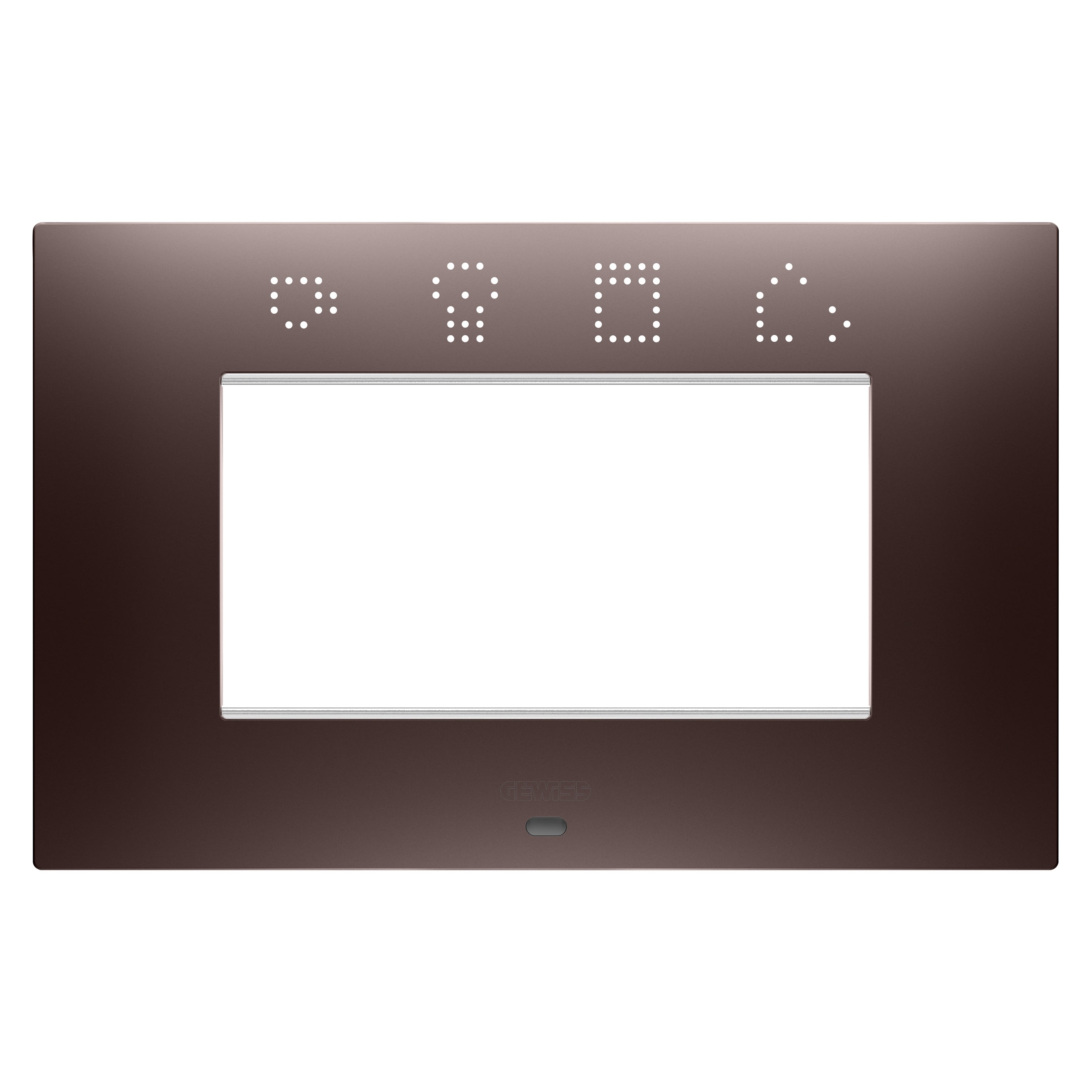 Gewiss - PLAQUE EGO SMART RECTANGULAIRE 4P CUIVRE