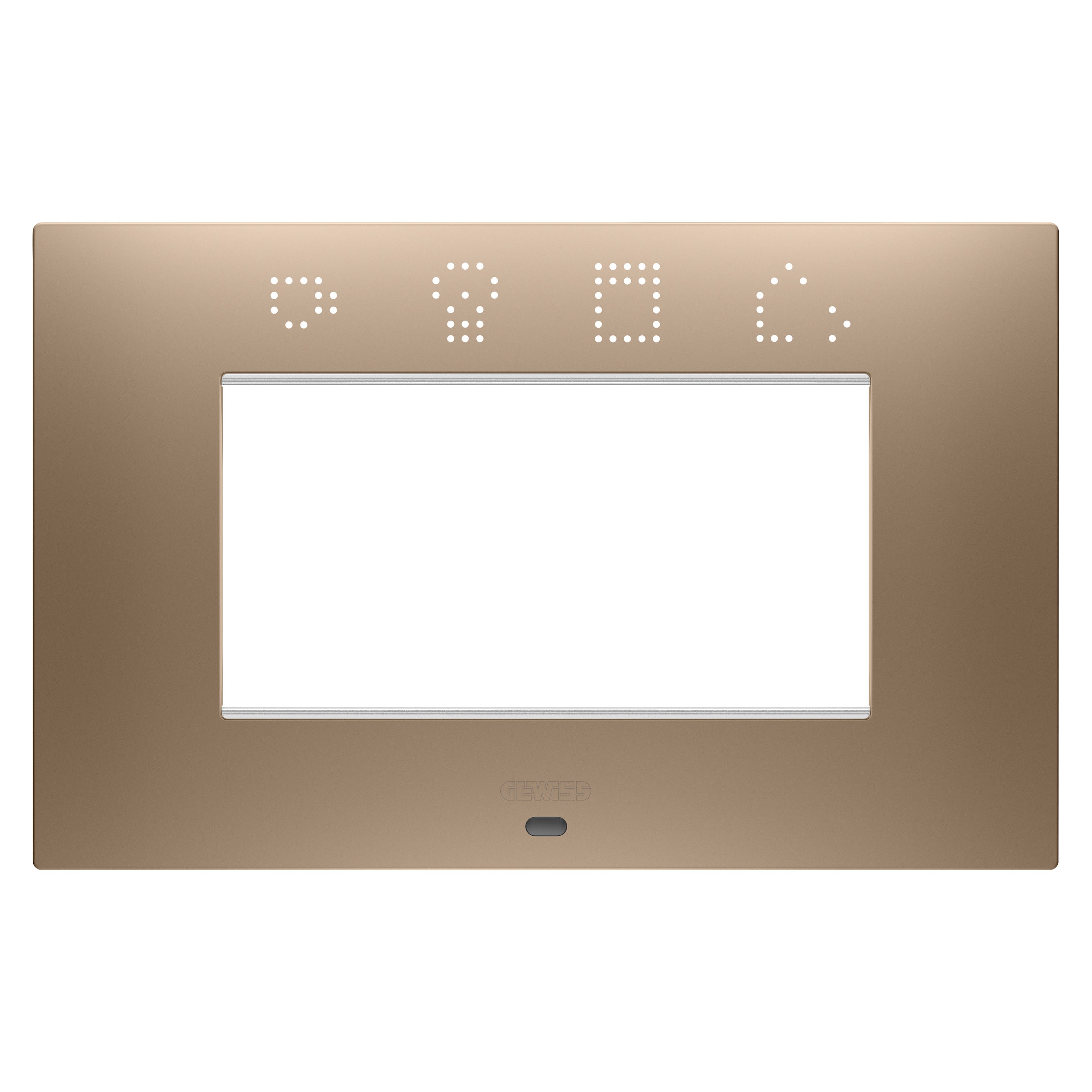 Gewiss - PLAQUE EGO SMART RECT. 4P CUIVRE DOUX