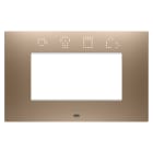 Gewiss - PLAQUE EGO SMART RECT. 4P CUIVRE DOUX