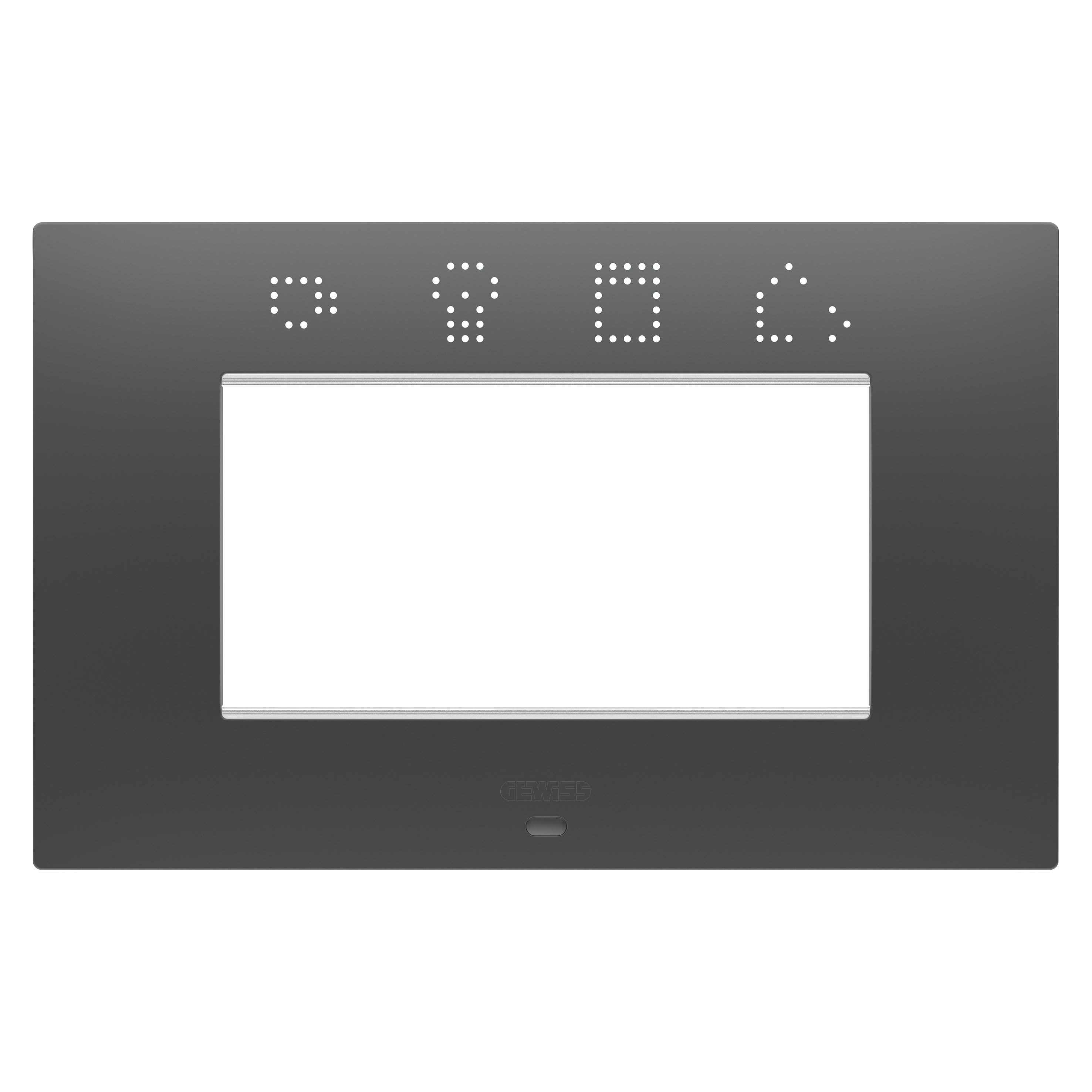 Gewiss - PLAQUE EGO SMART RECTANGULAIRE 4P NOIR