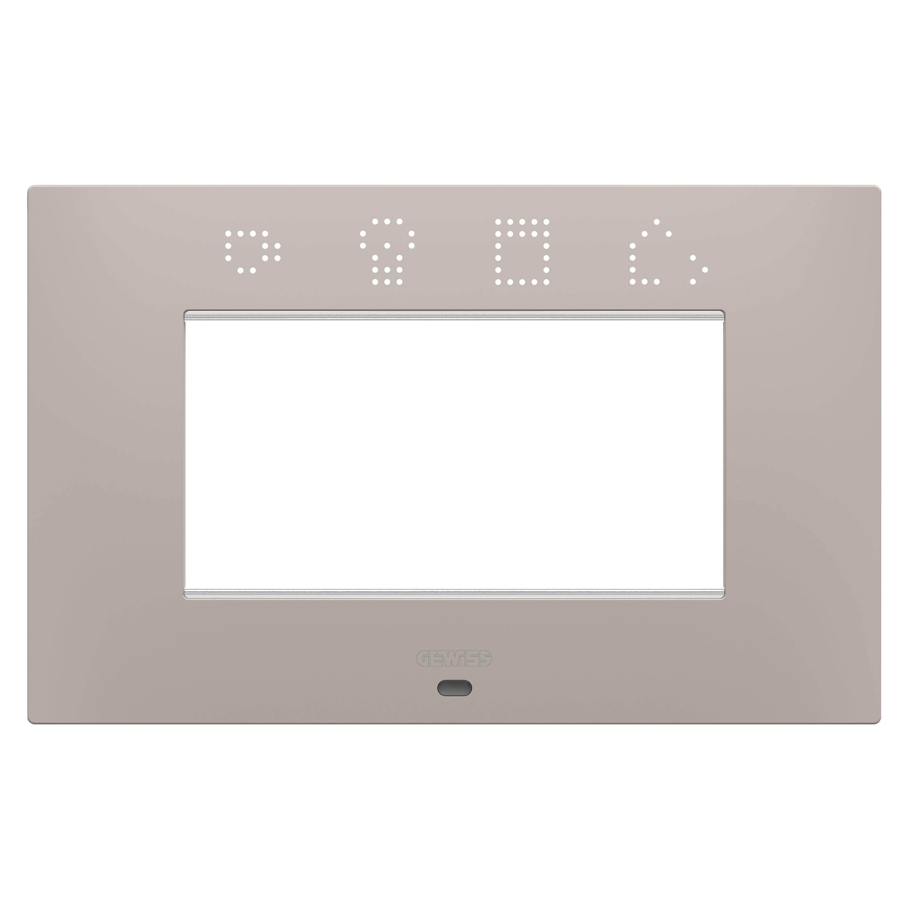 Gewiss - PLAQUE EGO SMART RECT. 4P SABLE FONCÉ