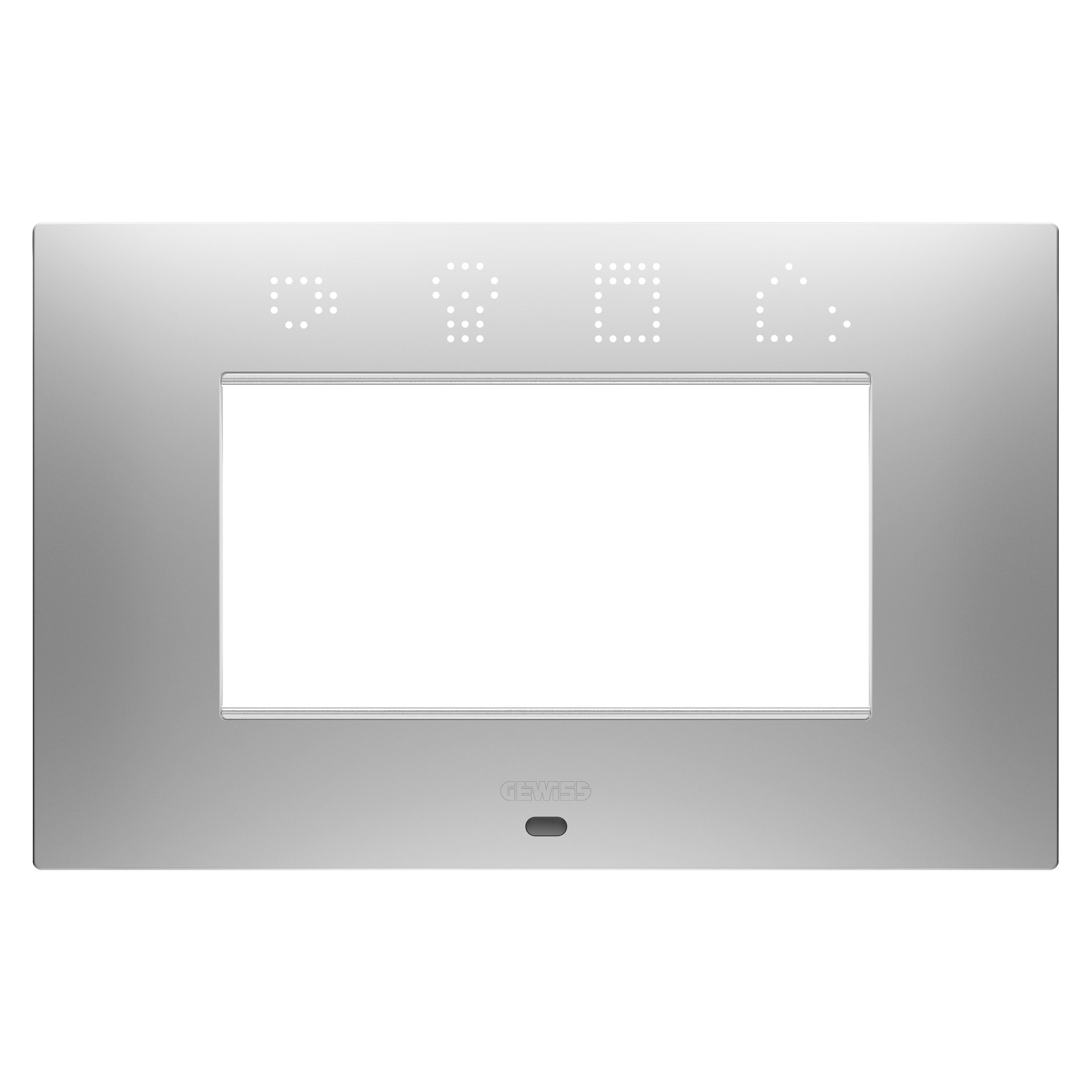 Gewiss - PLAQUE EGO SMART RECT. 4P GRIS