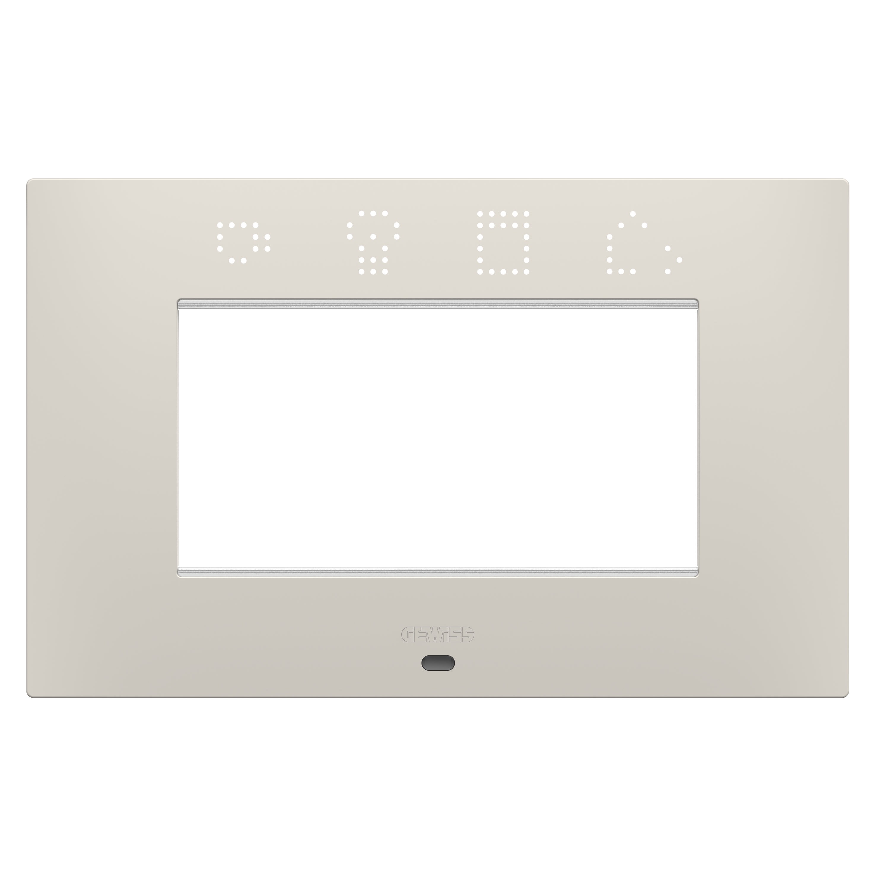 Gewiss - PLAQUE EGO SMART RECT. 4P BEIGE NATUREL