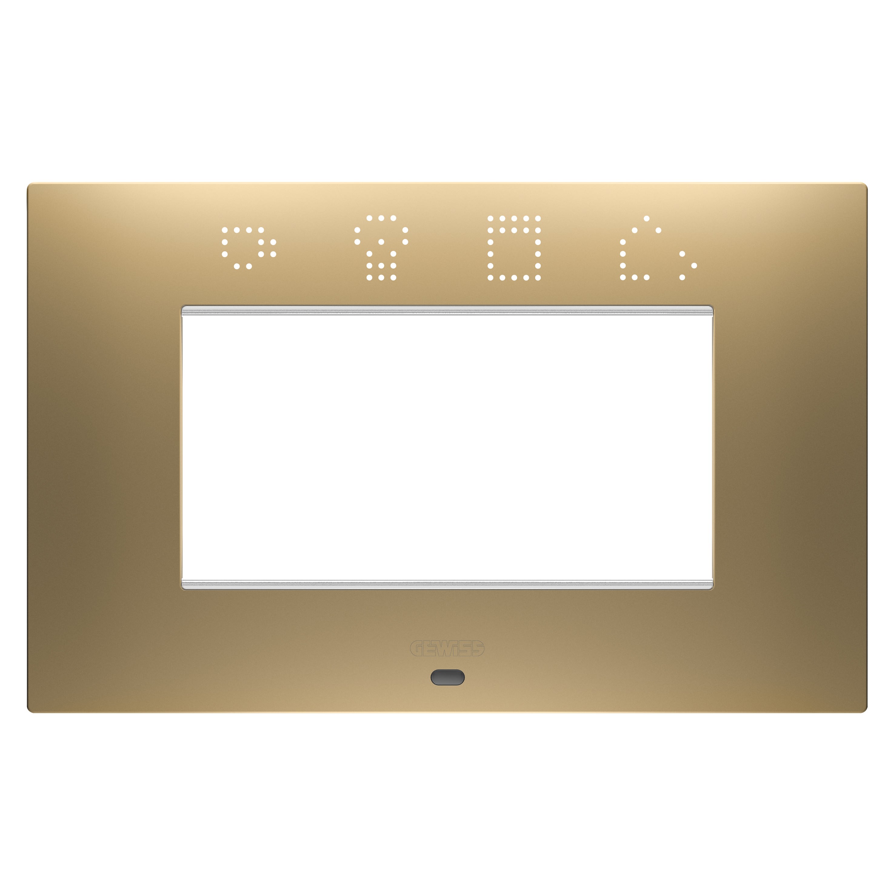 Gewiss - PLAQUE EGO SMART RECTANGULAIRE 4P OR