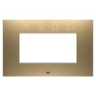 Gewiss - PLAQUE EGO SMART RECTANGULAIRE 4P OR