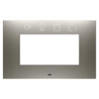 Gewiss - PLAQUE EGO SMART RECTANGULAIRE 4P ACIER