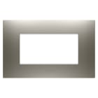 Gewiss - PLAQUE APPAREILLAGE EGO RECTANGULAIRE 4P ACIER - GW16004ST
