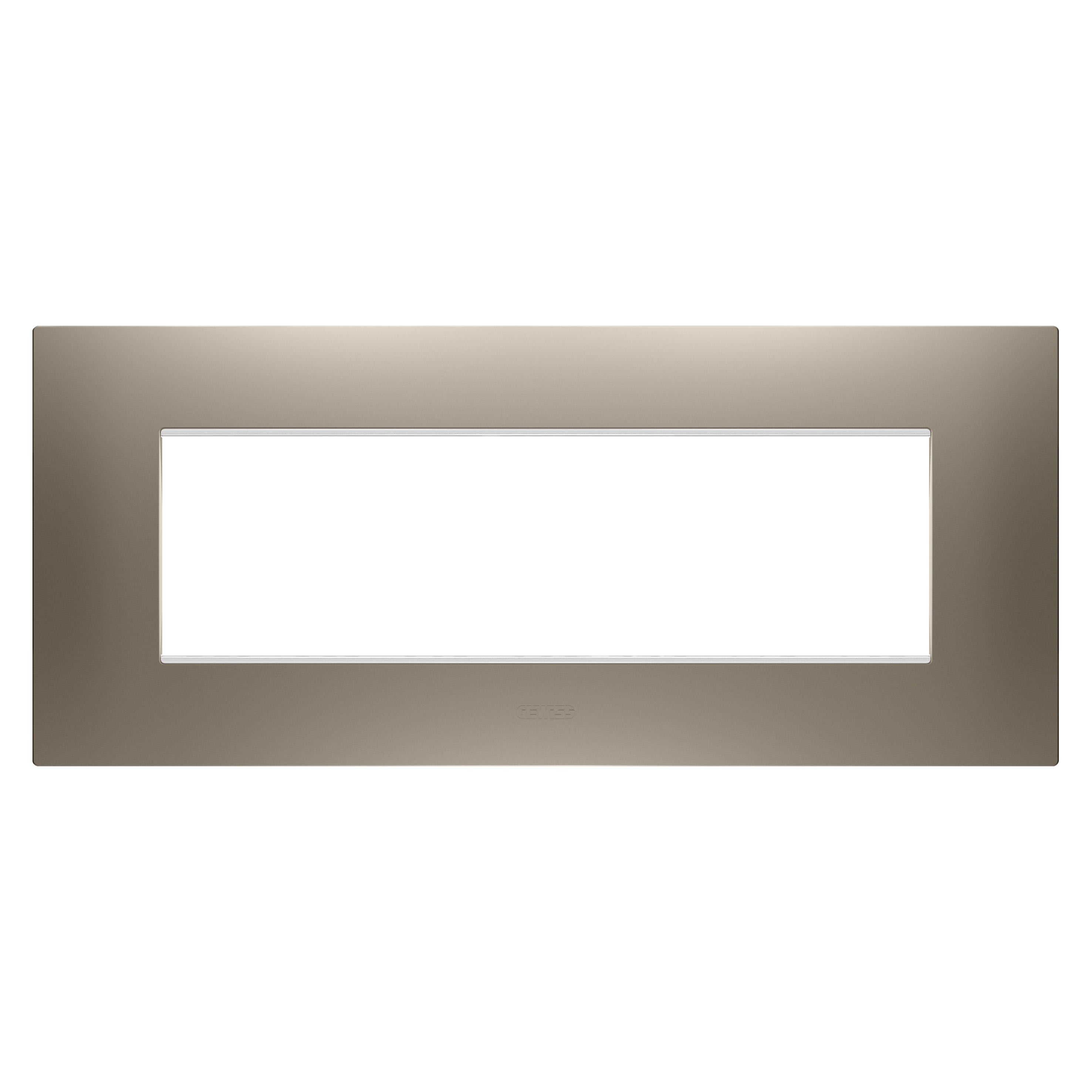 Gewiss - PLAQUE EGO RECT. 7 MODULES BRONZE CLAIR