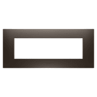 Gewiss - PLAQUE EGO RECT. 7P TEINTE MARRON