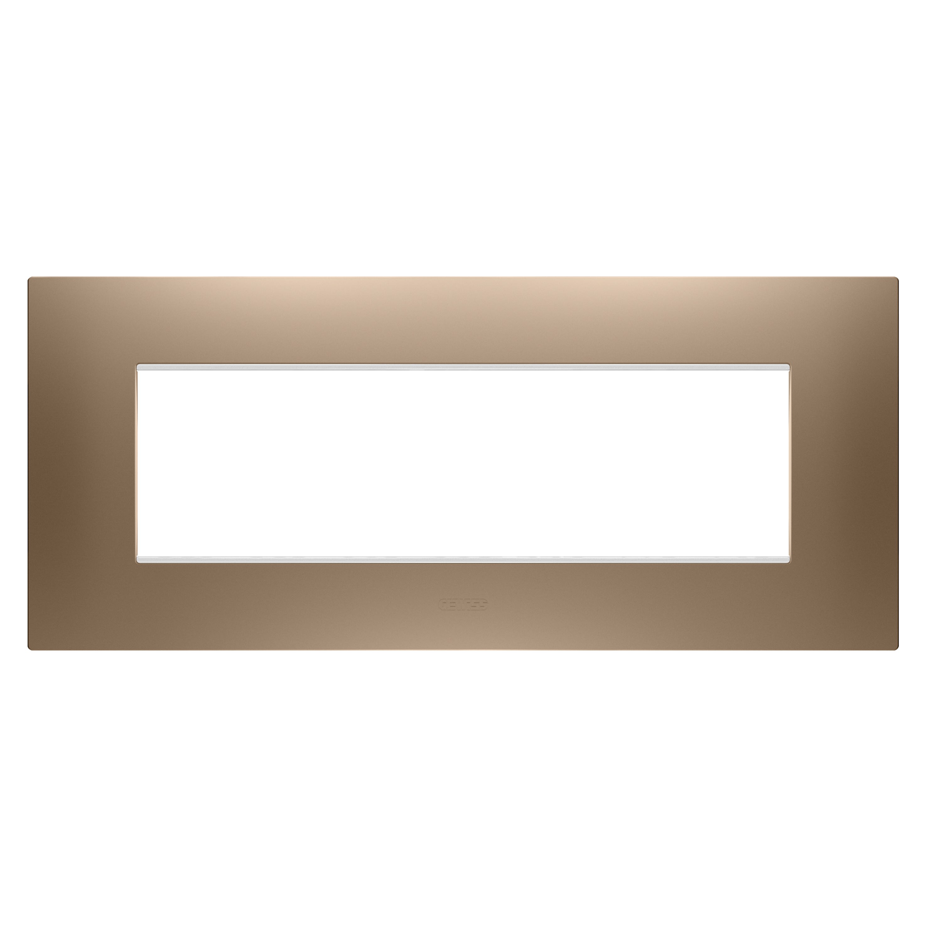 Gewiss - PLAQUE EGO RECT. 7 MODULES CUIVRE DOUX