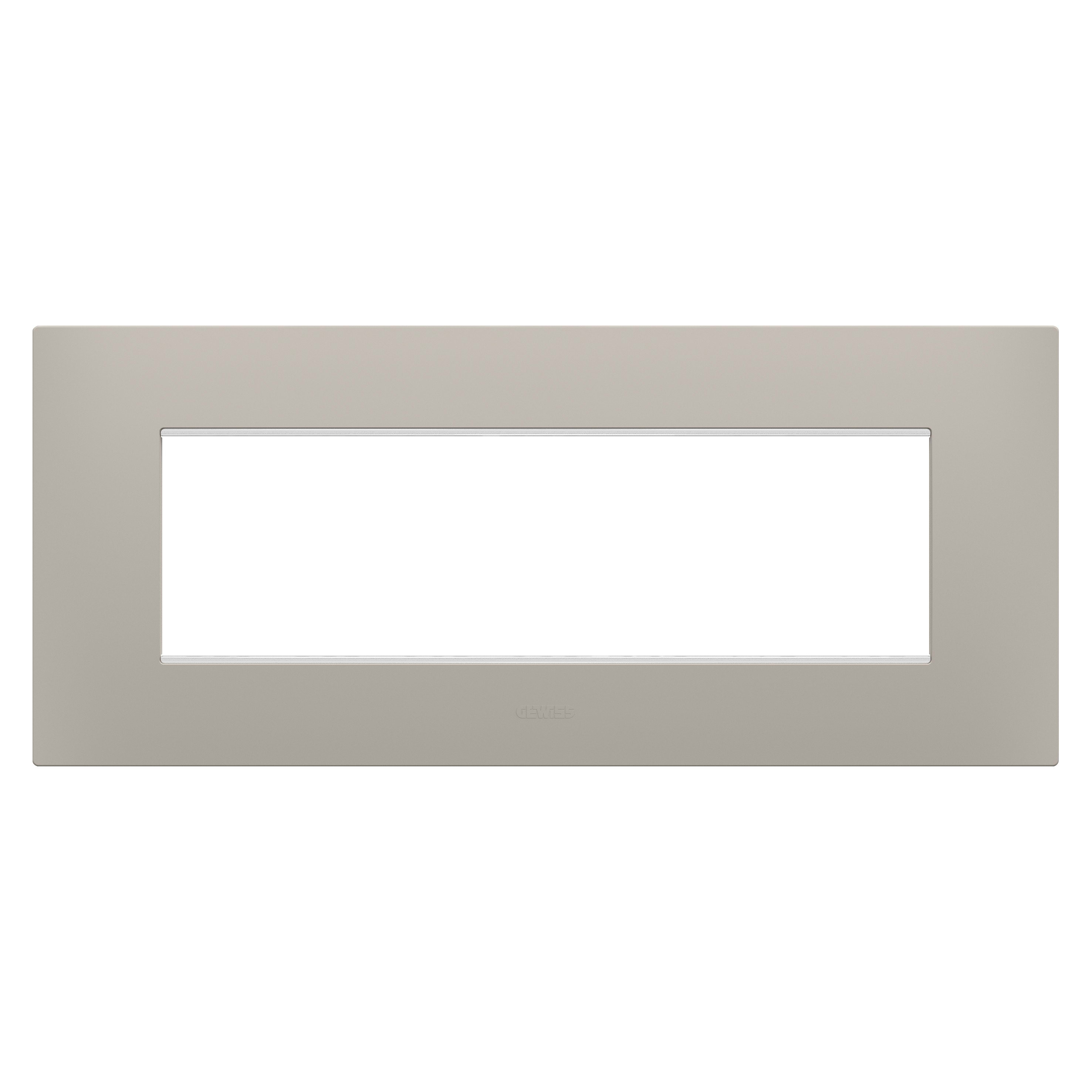 Gewiss - PLAQUE APPAREILLAGE EGO RECT. 7 MODULES SABLE FONCÉ - GW16007DS