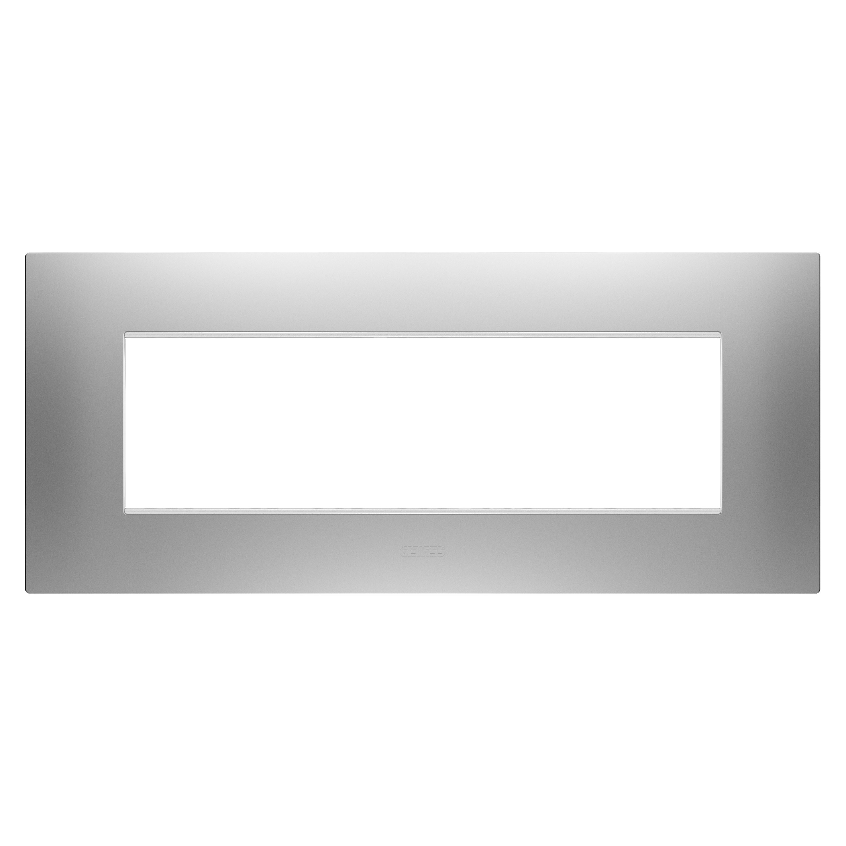 Gewiss - PLAQUE APPAREILLAGE EGO RECT. 7 MODULES GRIS - GW16007GR