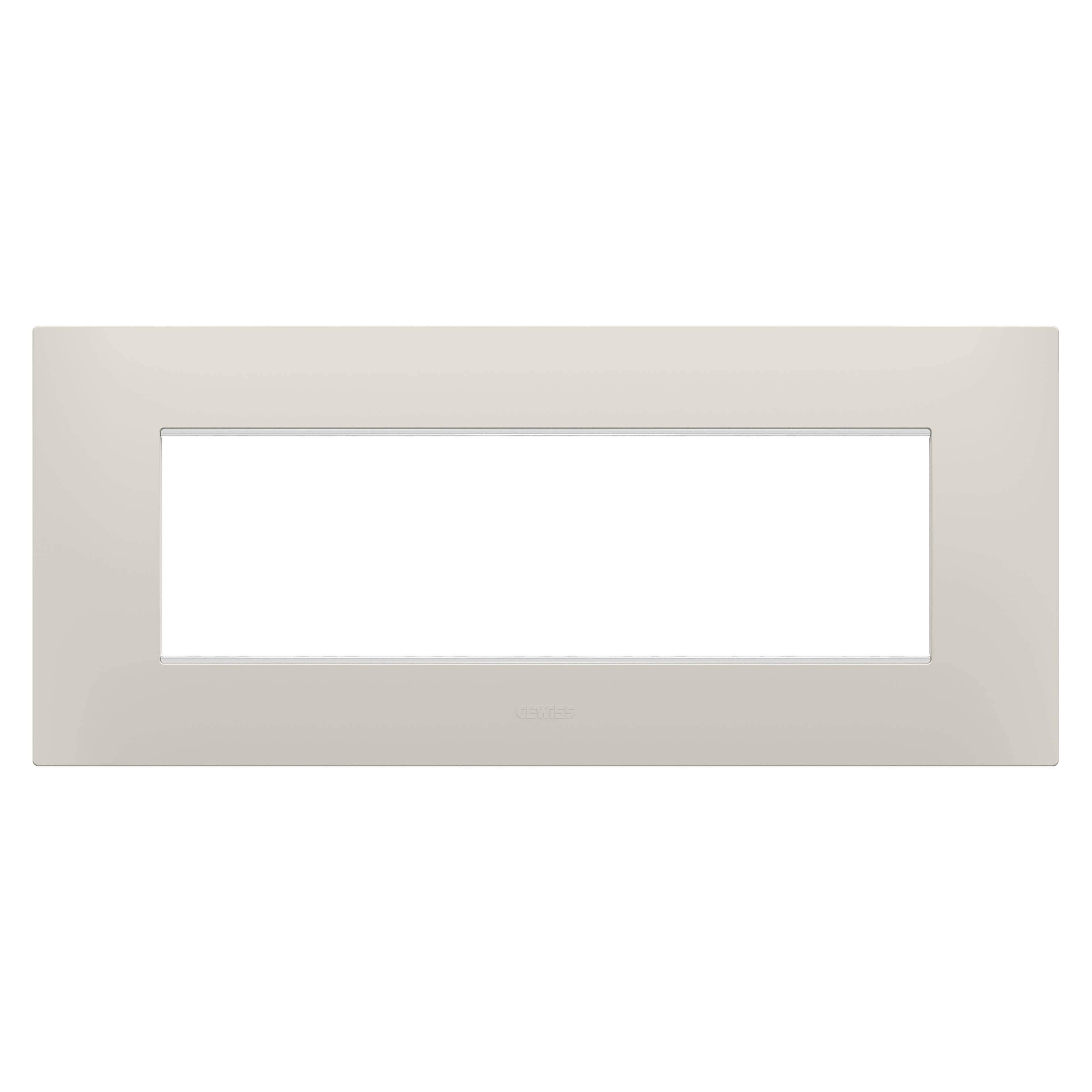 Gewiss - PLAQUE APPAREILLAGE EGO RECT. 7P BEIGE NATUREL - GW16007NB