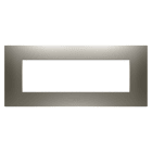 Gewiss - PLAQUE EGO RECTANGULAIRE 7 MODULES ACIER