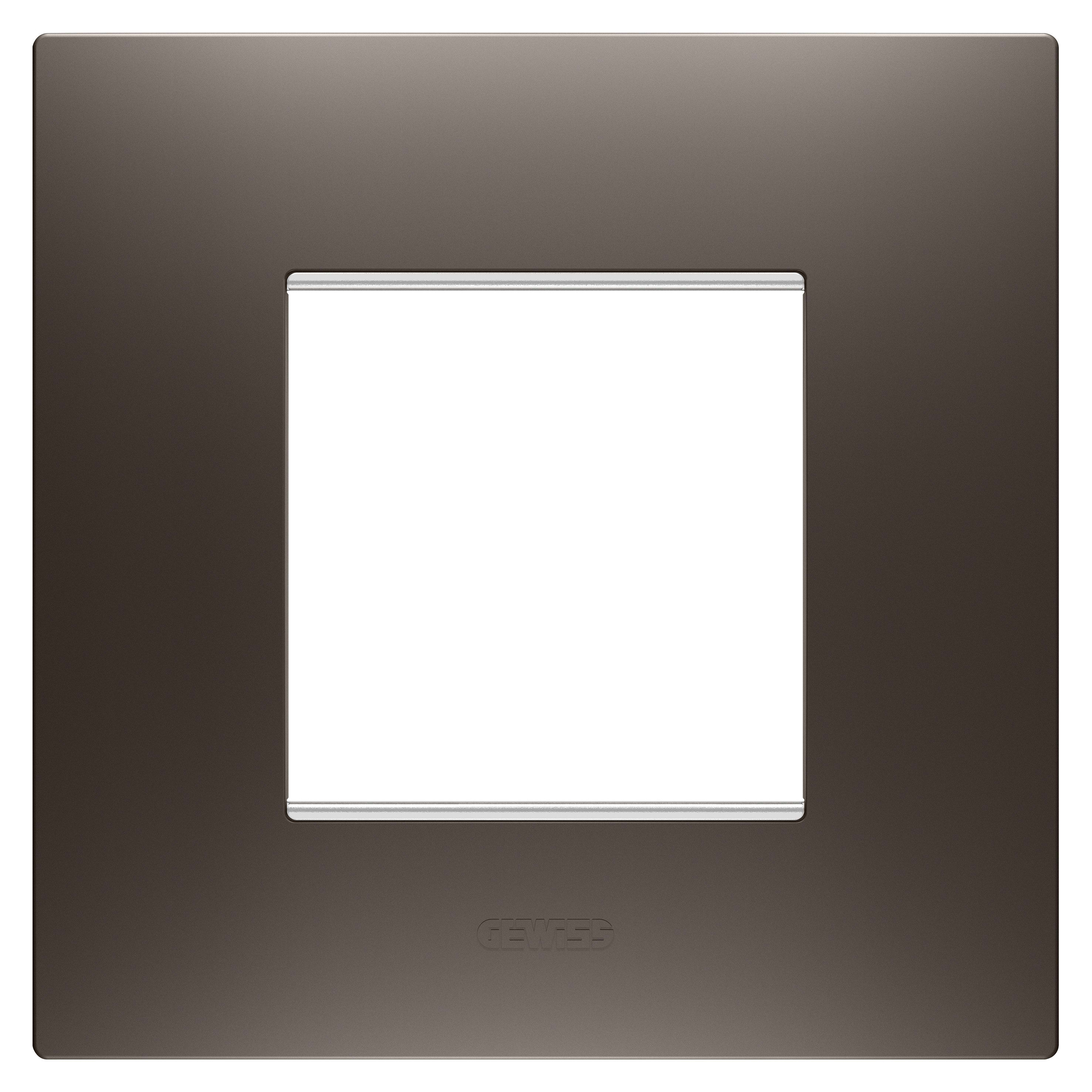 Gewiss - PLAQUE APPAREILLAGE EGO 2P TEINTE MARRON - GW16022BS