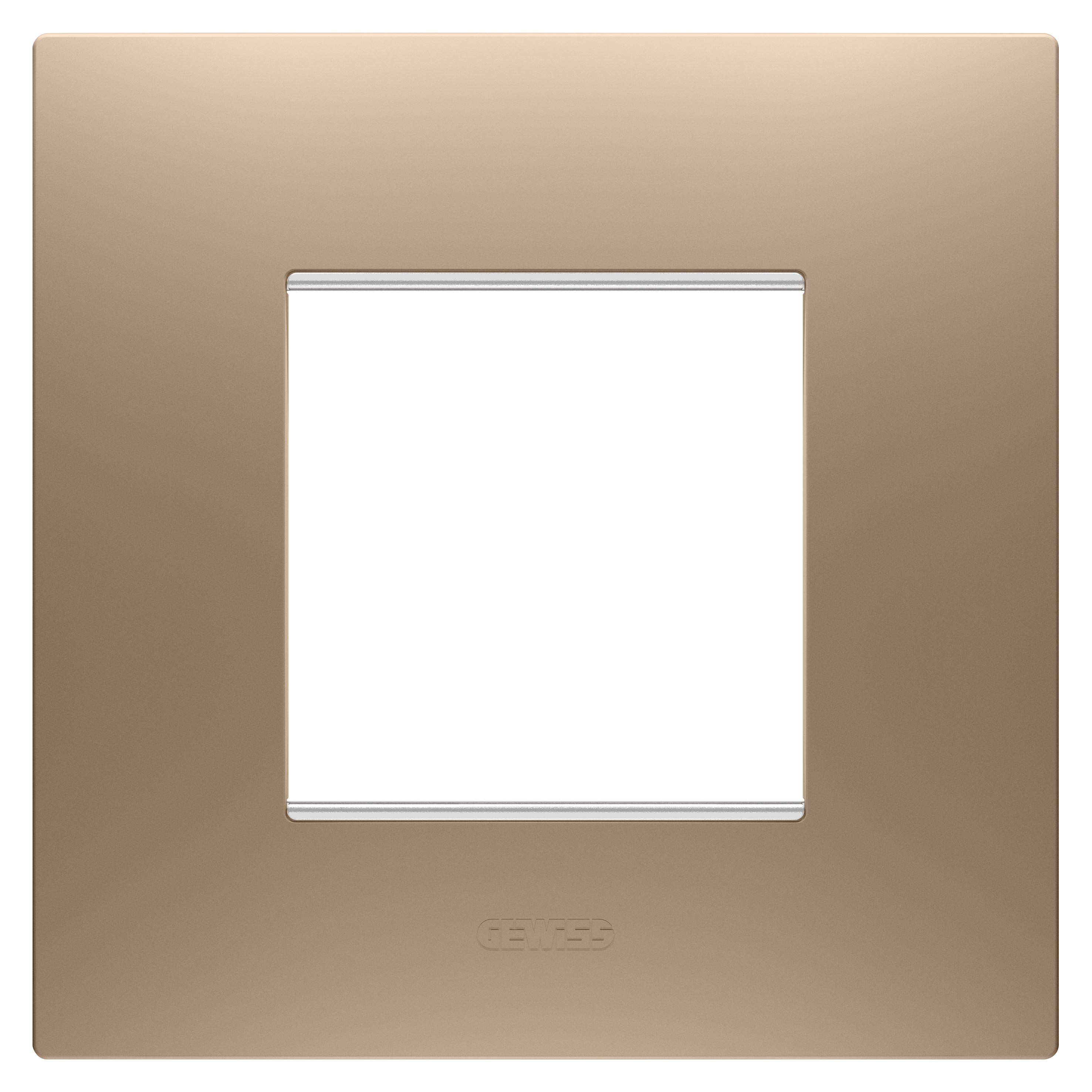 Gewiss - PLAQUE EGO 2P CUIVRE DOUX